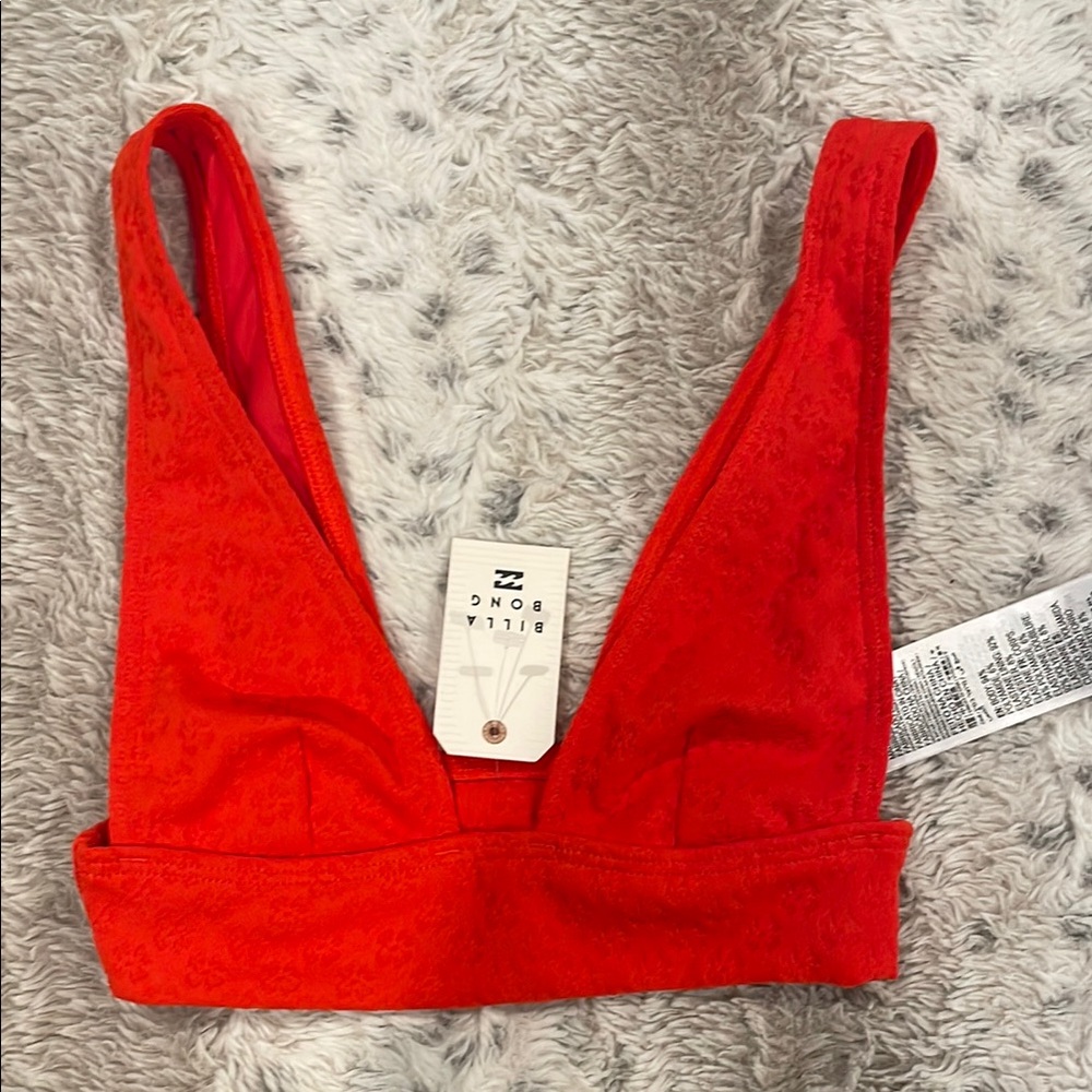 New billabong red textile top